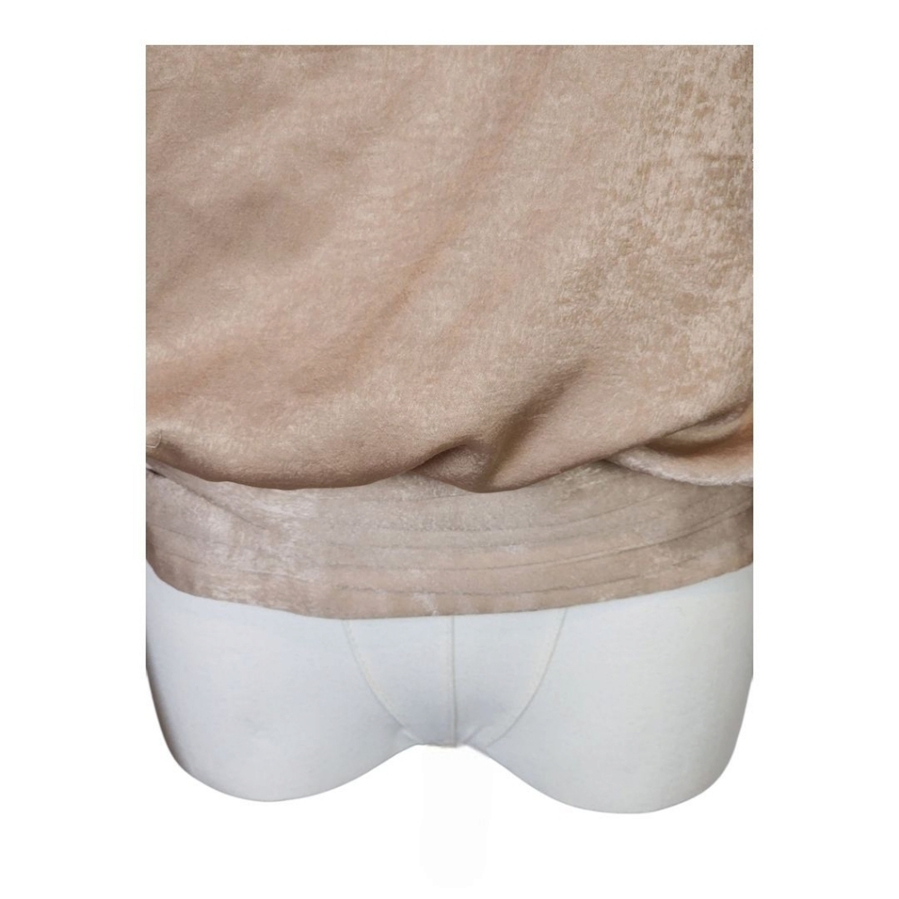 A. Calin by Flying Tomato Champagne Puff Sleeve Blouse Size Large - Picture 3 of 9